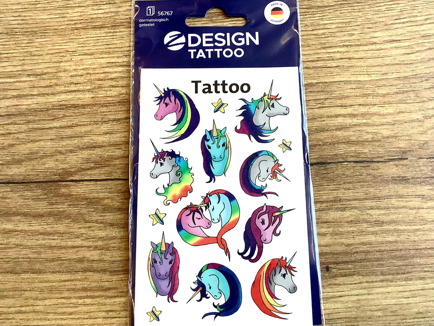 Tattoos temporär Einhörner 1Bg Avery 56767