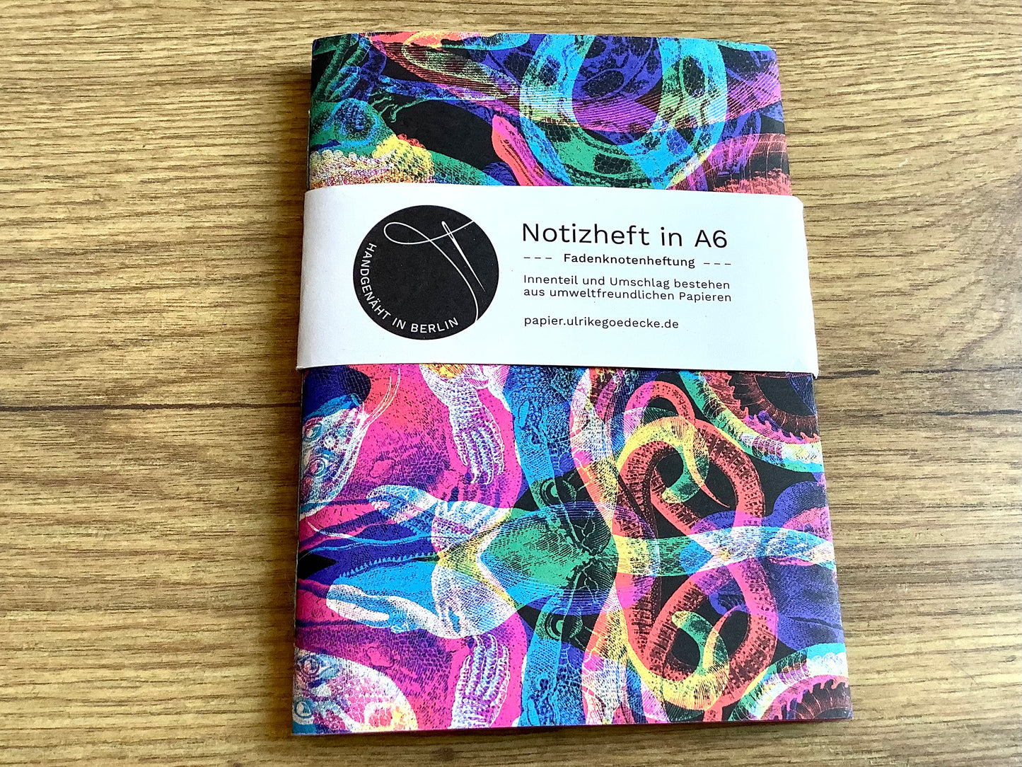 Notizheft genäht A6 hoch (Gödecke) - Polly Paper - Umweltfreundliche Schreibwaren