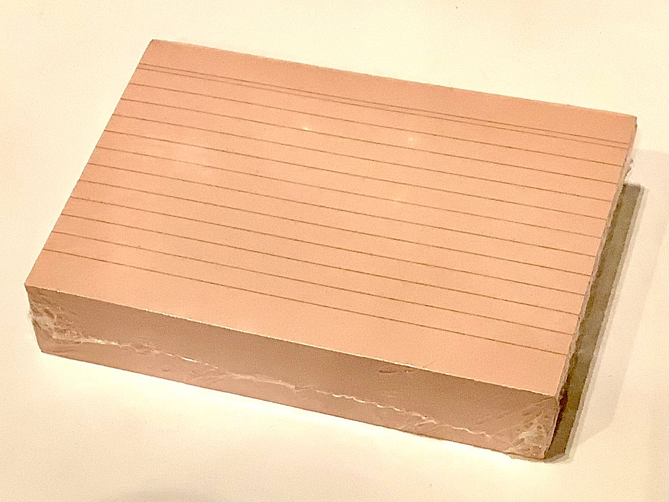 Packung mit 100 Karteikarten liniert A6 altrosa , eingeschweißt in Folie. Bürobedarf Polly Paper in Berlin-Mitte