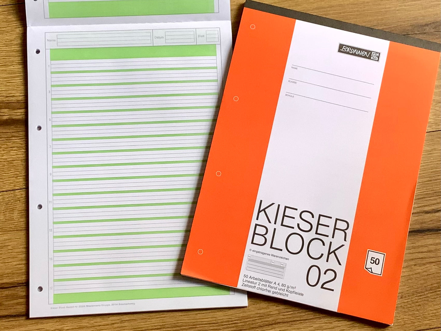 Kieserblock A4 Lin.2 50 Blatt gelocht