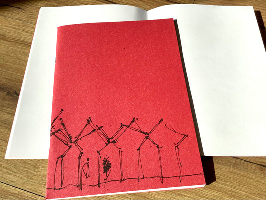 Rotes Notizheft A5, blanko