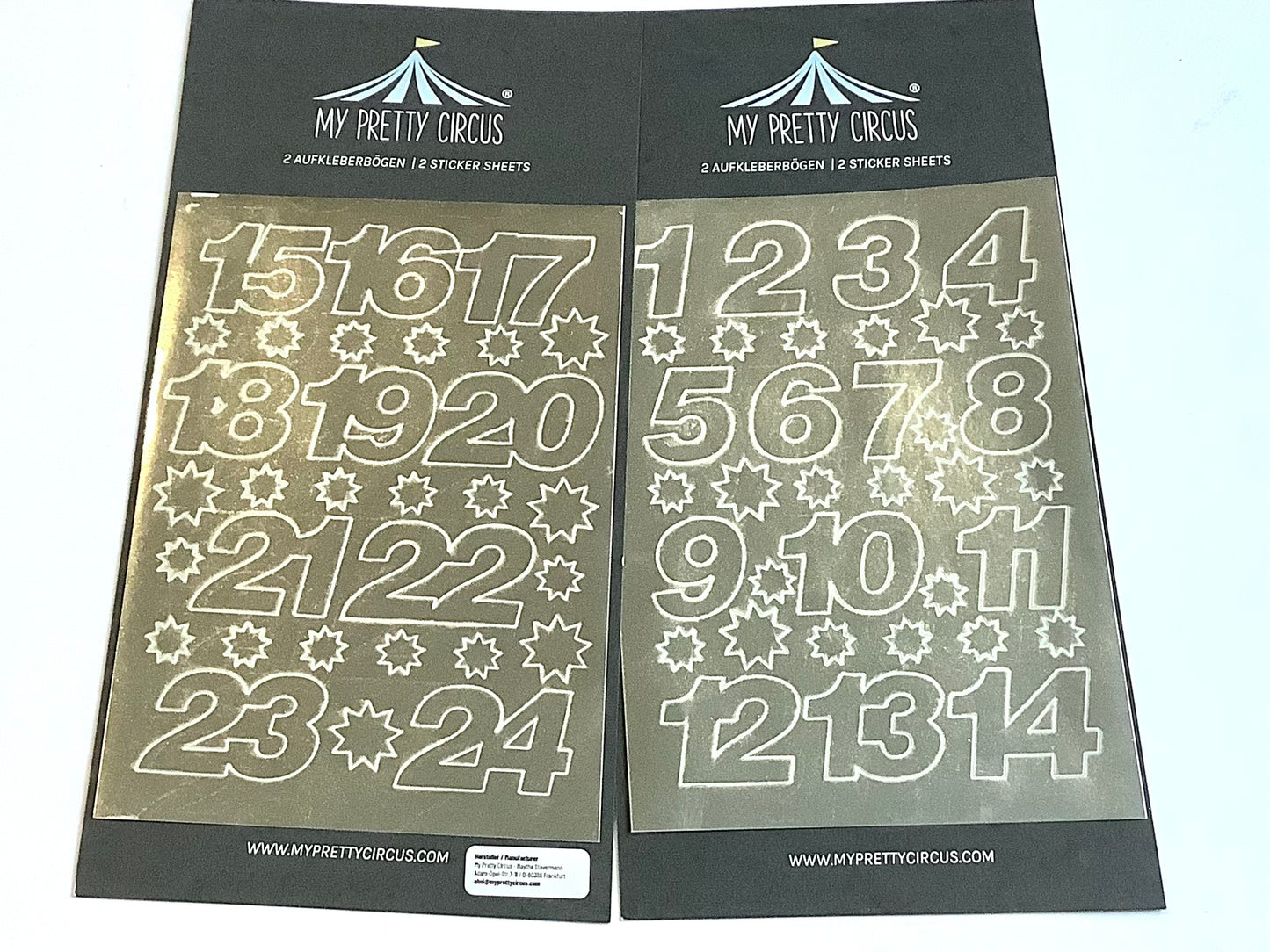 Zahlensticker Aufkleber 1-24 Advent (My Pretty Circus)