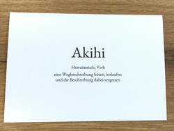 Postkarte "Akihi" (Wortschatzkarte)