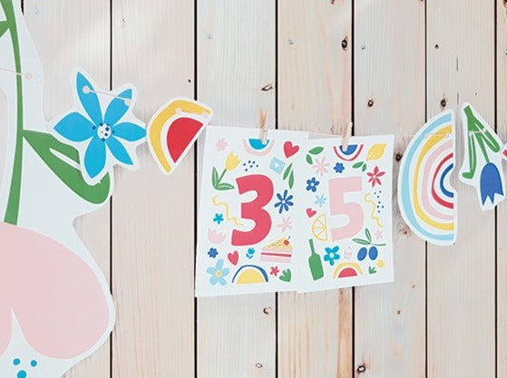Postkarte Zahlen 0-9 Bow & Hummingbird