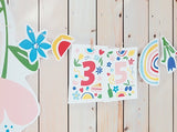 Postkarte Zahlen 0-9 Bow & Hummingbird