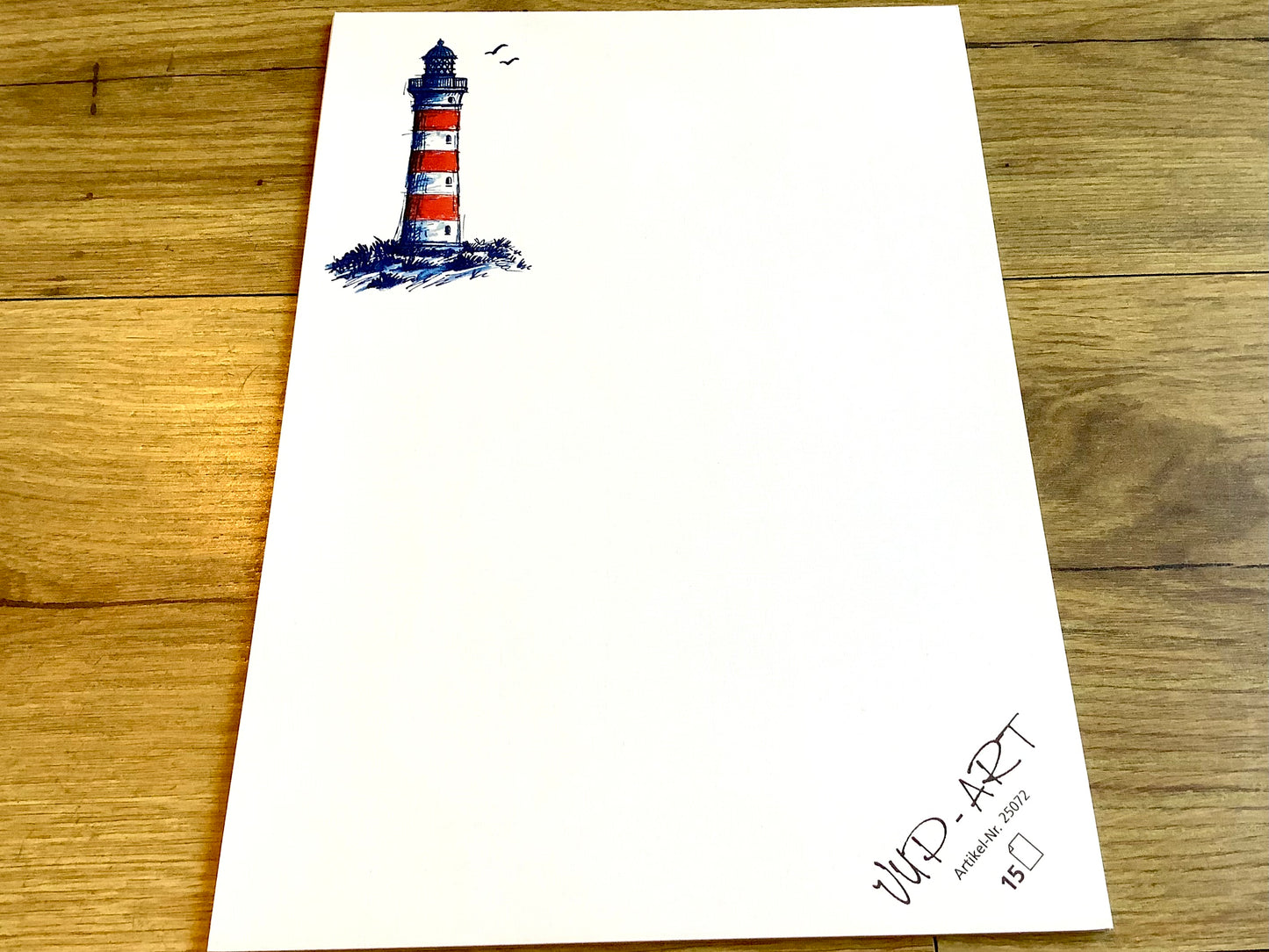 Briefblock A4 gerippt Leuchtturm 15 Blatt Recycling