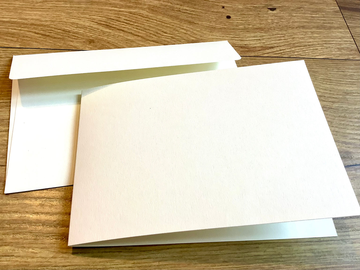 Set B6 cremeweiß Klappkarte quer +Kuvert