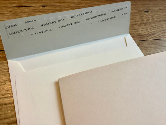 Set B6 cremeweiß Klappkarte quer +Kuvert