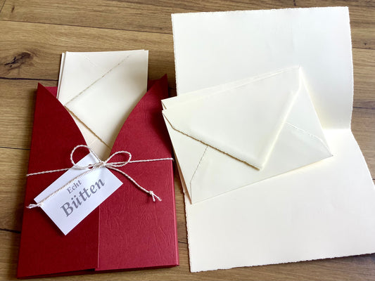 Briefset Baumwoll-Bütten 6xA4/DL 120g DFW altweiß