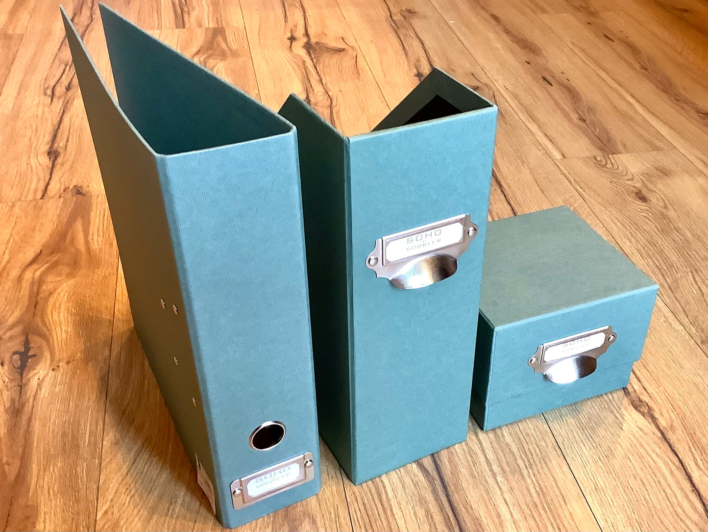 Aktenordner 8cm Rössler opal S.O.H.O mit Schild