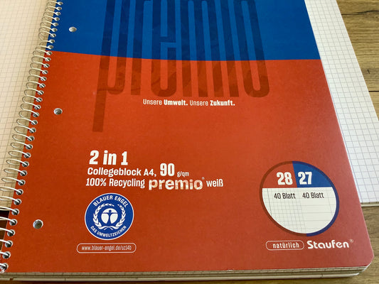 Collegeblock premium DUO twice 90g