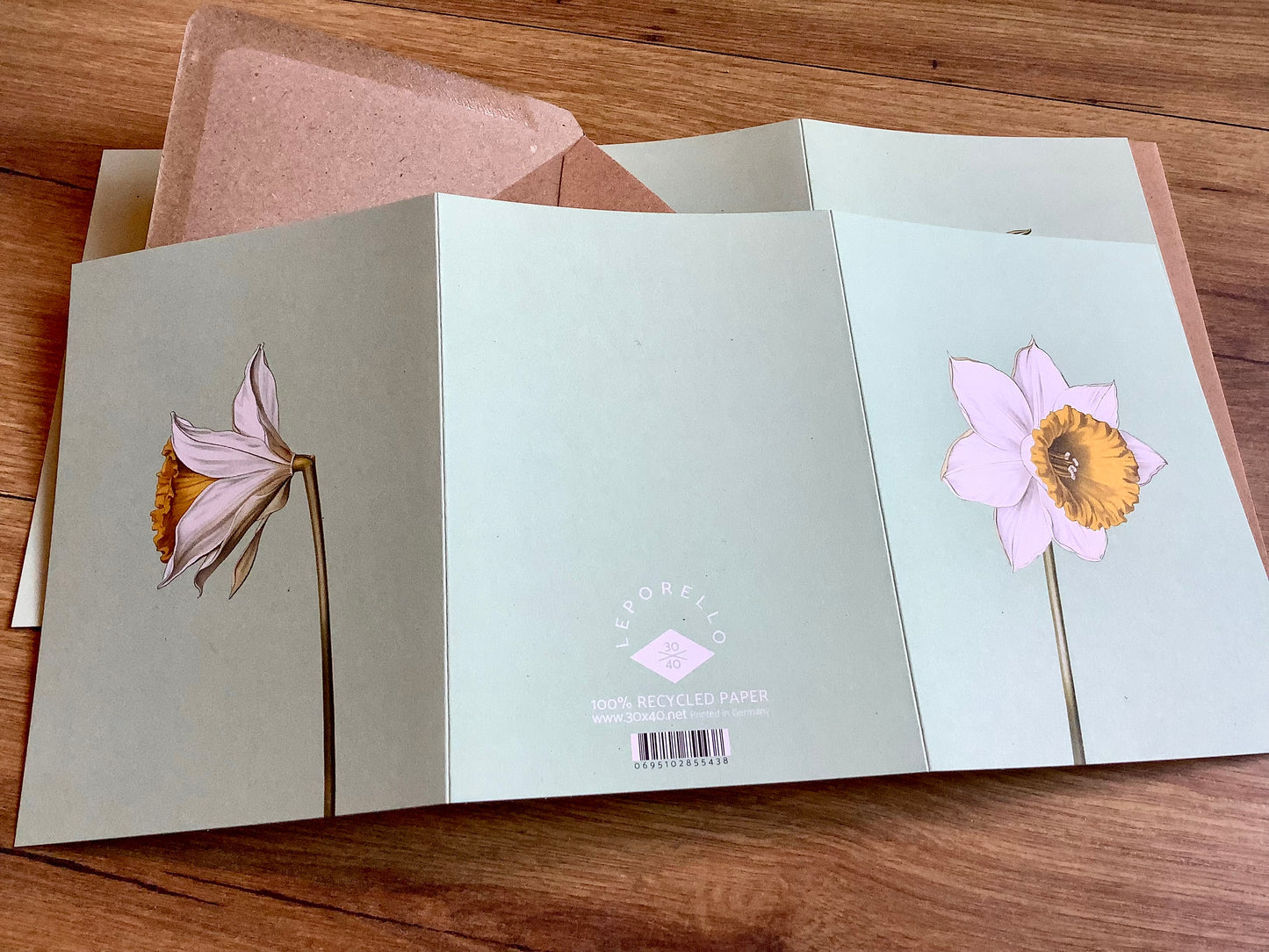 Doppel-Klappkarte Frühblüher ("30x40“) Leporellokarte°