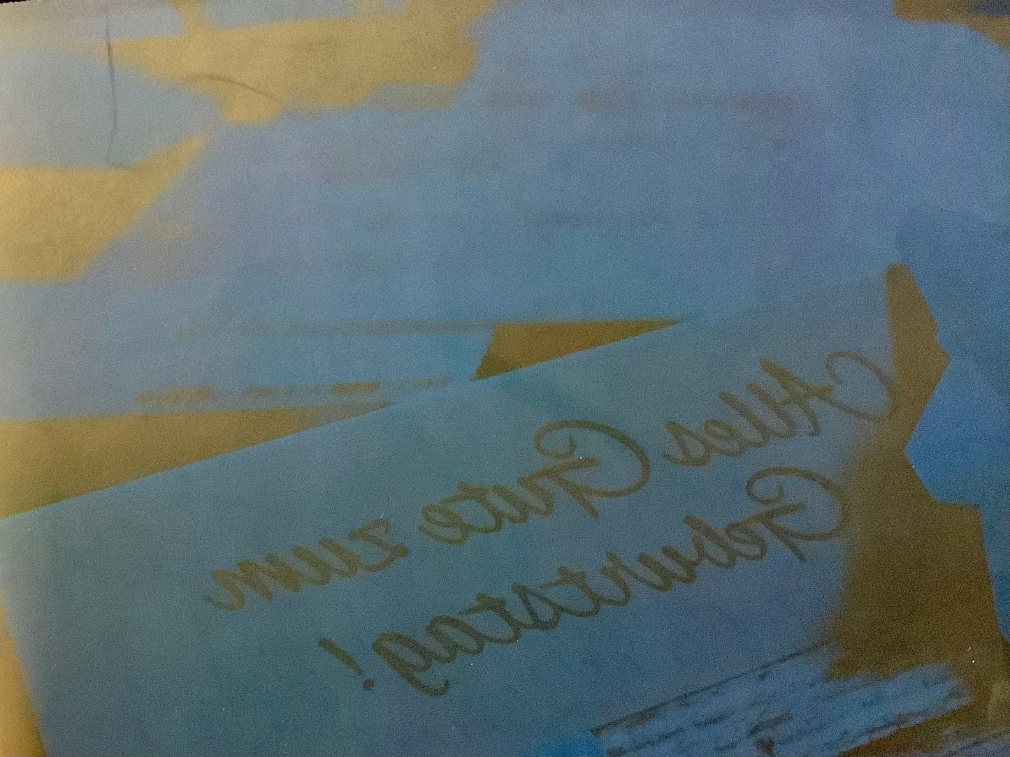 Taschenbegleiter Drucktuch M blau-rost #354 Roterfaden Unikat