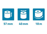 Bonrollen ec Safe Contact 57mm 18m 4cmØ 5St.