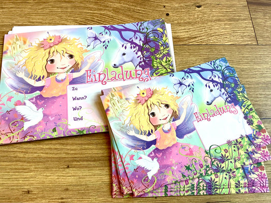 Einladungskarten Prinzessin Set 12x A5 / C6