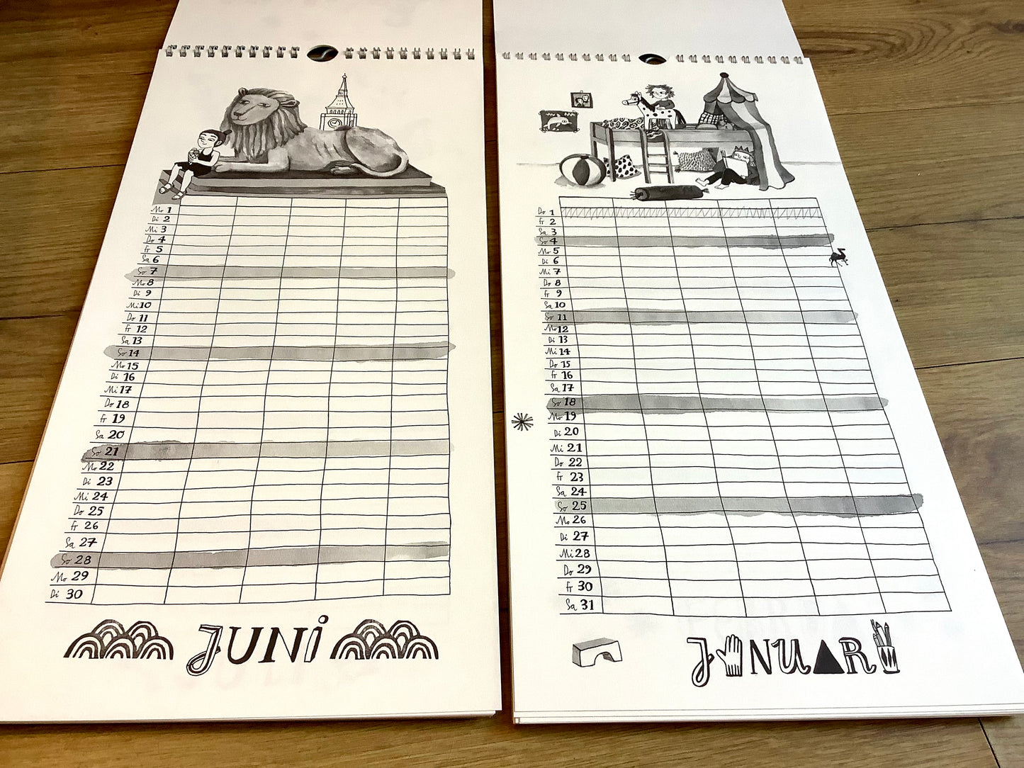 Familienplaner Marie Geissler 2026 20x41cm