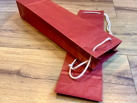Flaschenbeutel Papier rot