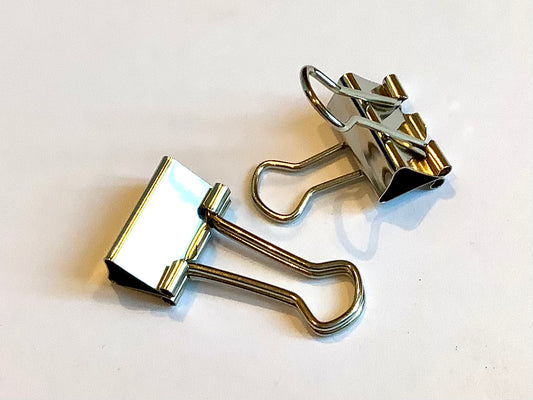 Foldback Clip silber 19mm vernickelt