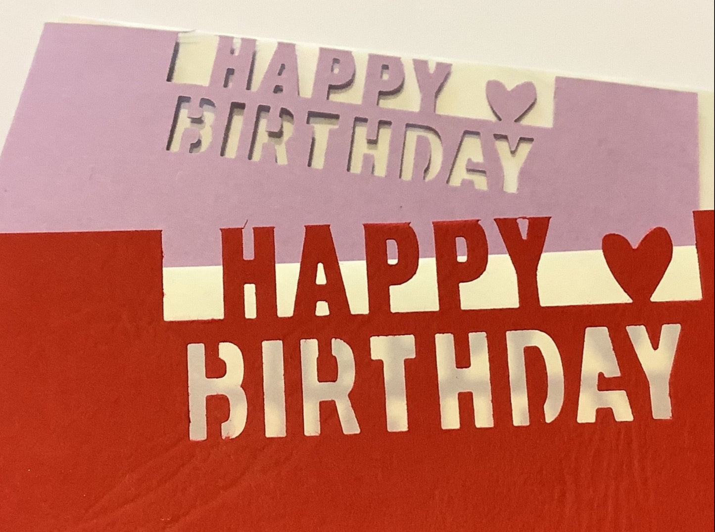 Klappkarte Happy Birthday gestanzt A6 / DIN lang