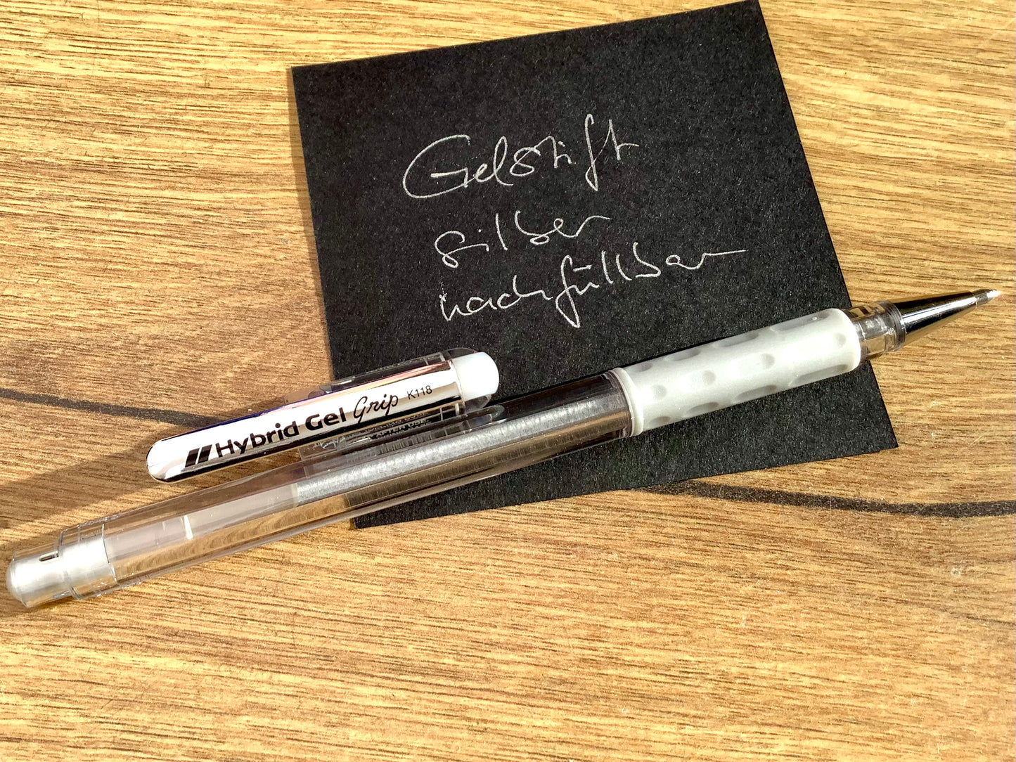 Gelroller silber hybrid Pentel K118–Z