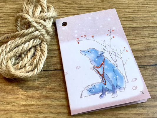 Geschenkanhänger Fuchs im Schnee Bow&Hummingbird