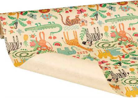 Geschenkpapier Graspapier Tiere 50cm 20m Rolle