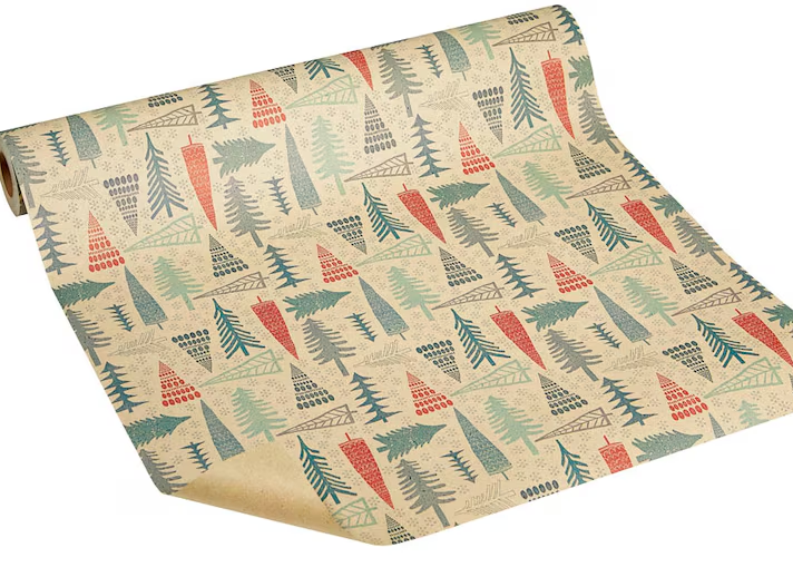 Geschenkpapier Graspapier Weihnachtsbäume 20m 50cm Rolle
