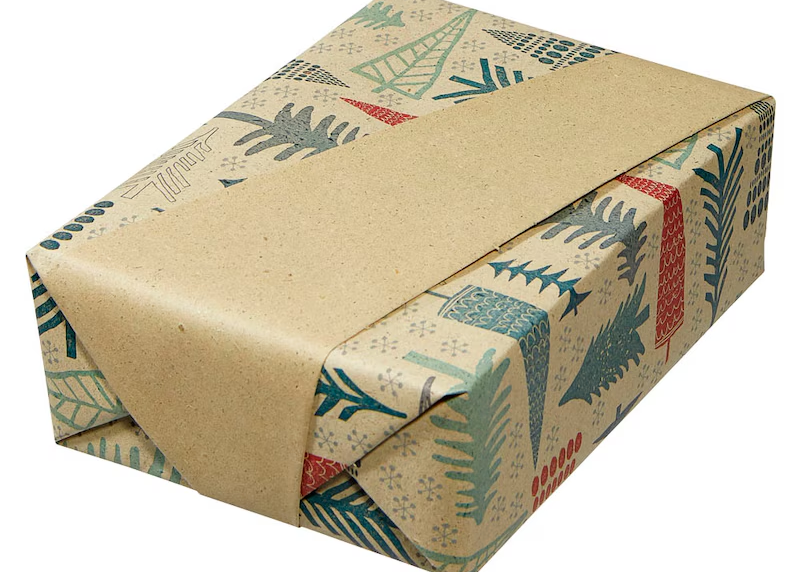 Geschenkpapier Graspapier Weihnachtsbäume 20m 50cm Rolle