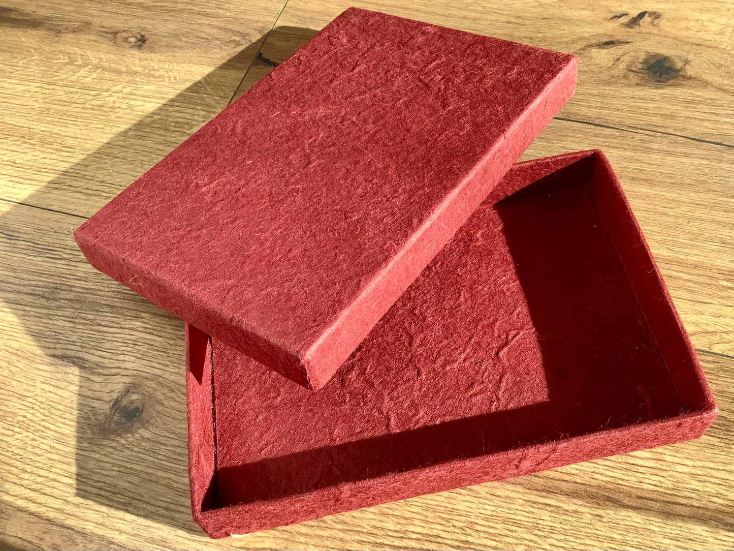 Geschenkschachtel 15x10x2cm flach Maulbeerbaum-Papier° - Polly Paper - Umweltfreundliche Schreibwaren