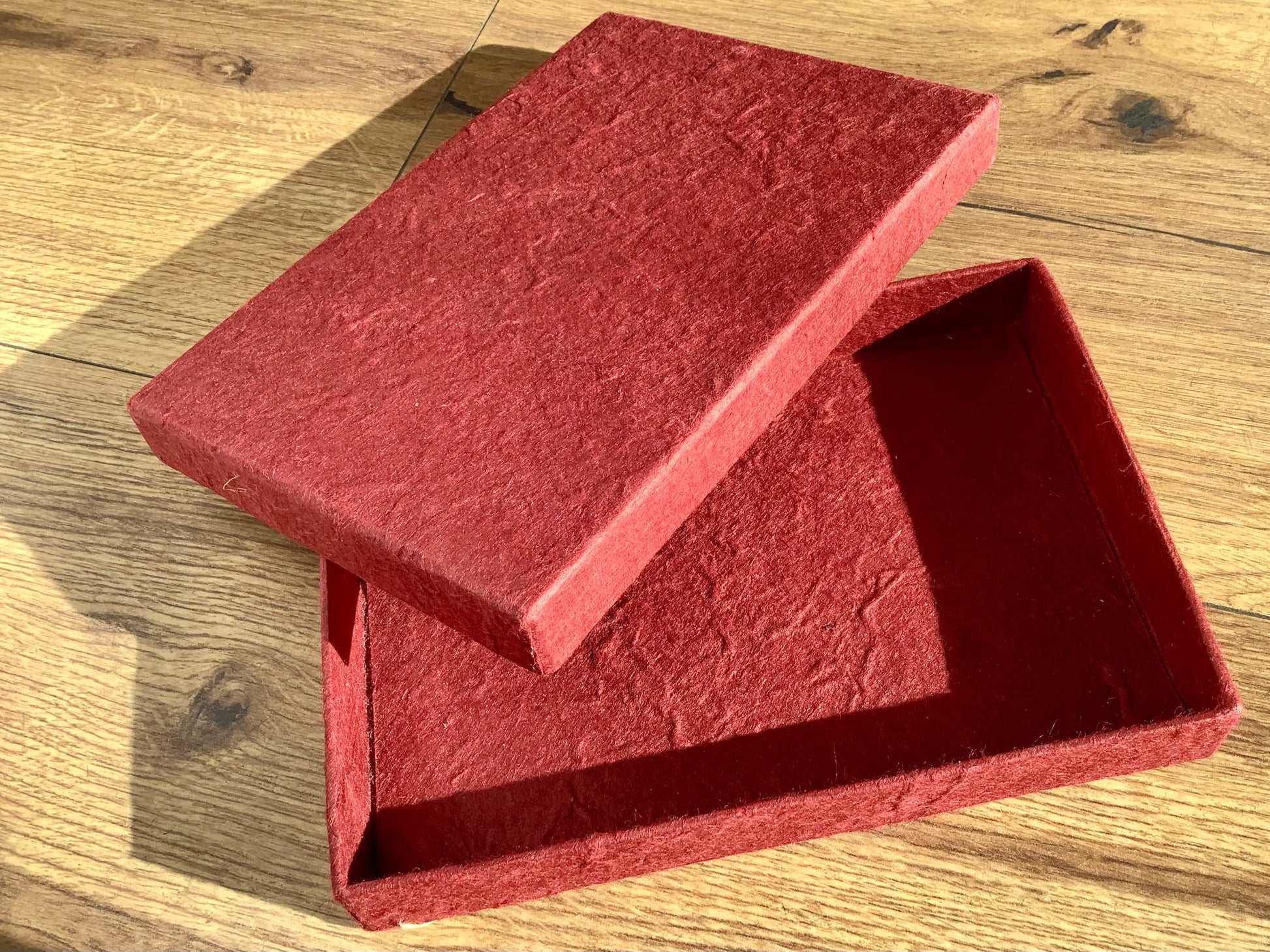 Geschenkschachtel 15x10x2cm flach Maulbeerbaum-Papier° - Polly Paper - Umweltfreundliche Schreibwaren