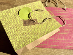 Geschenktasche kraft neongelb Clairefontaine°