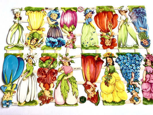 Glanzbilder, motiv: Blumenkinder 