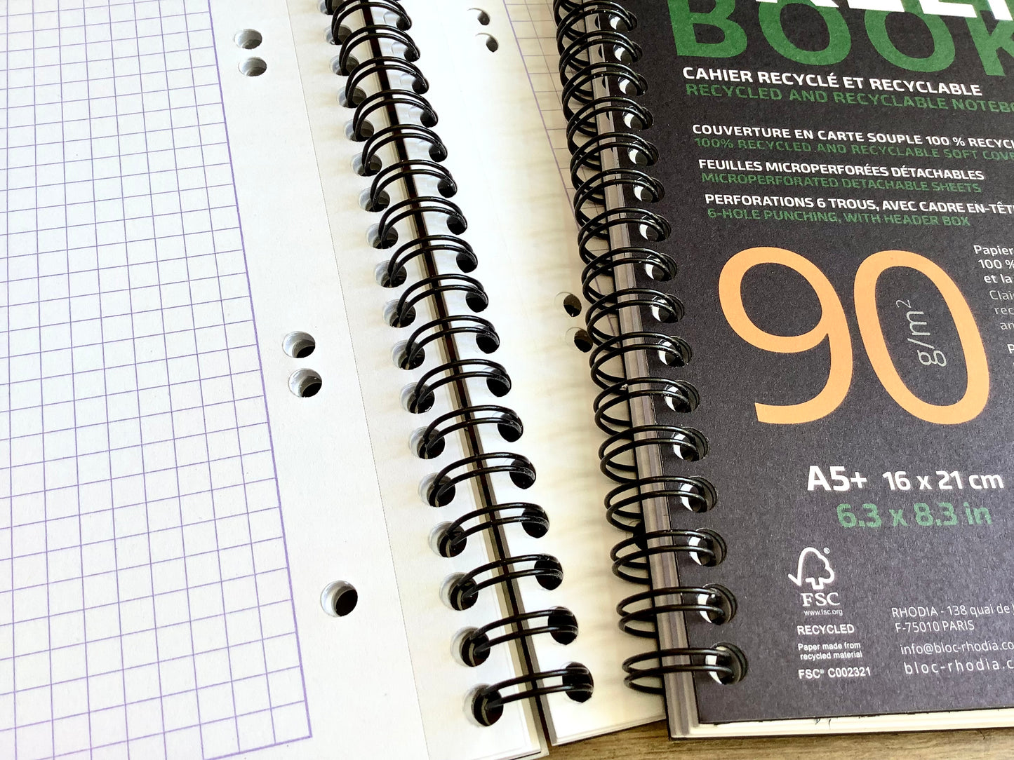 Greenbook A5+ kariert 90g 80Bl.