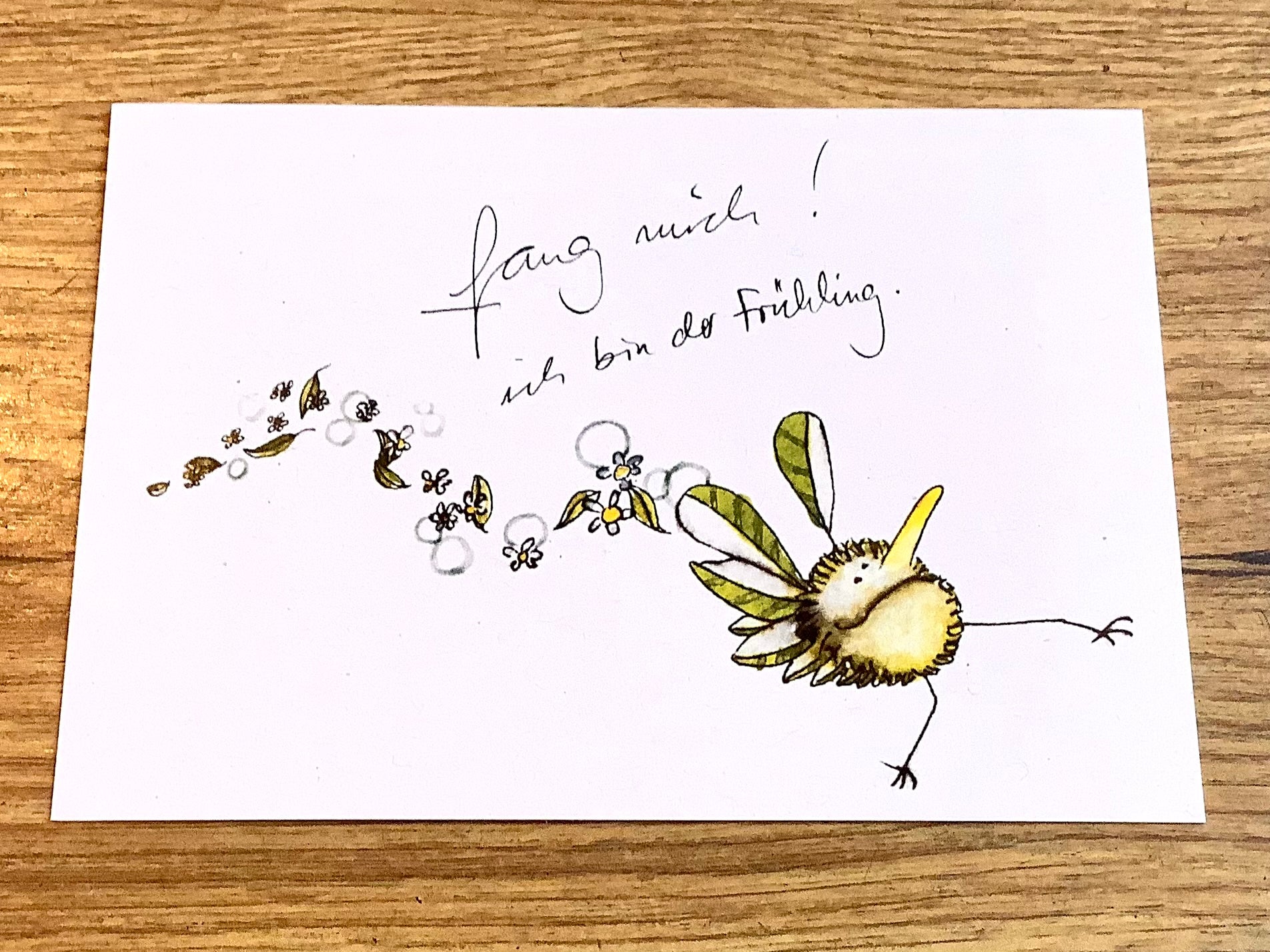 grusskarte-inka-erichsen-fruehlingshuepfer