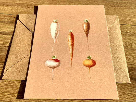 Grußkarte A5 Wurzeln „30x40“ RC