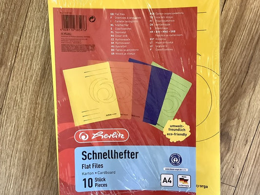 Packung mit 10 Schnellheftern aus Recyclingkarton