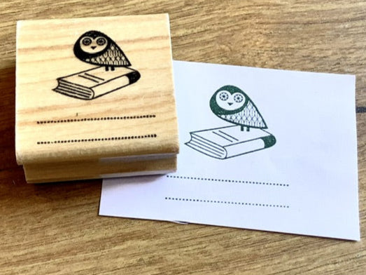 Stempel Exlibris Eule 4cm (Bordschätze)