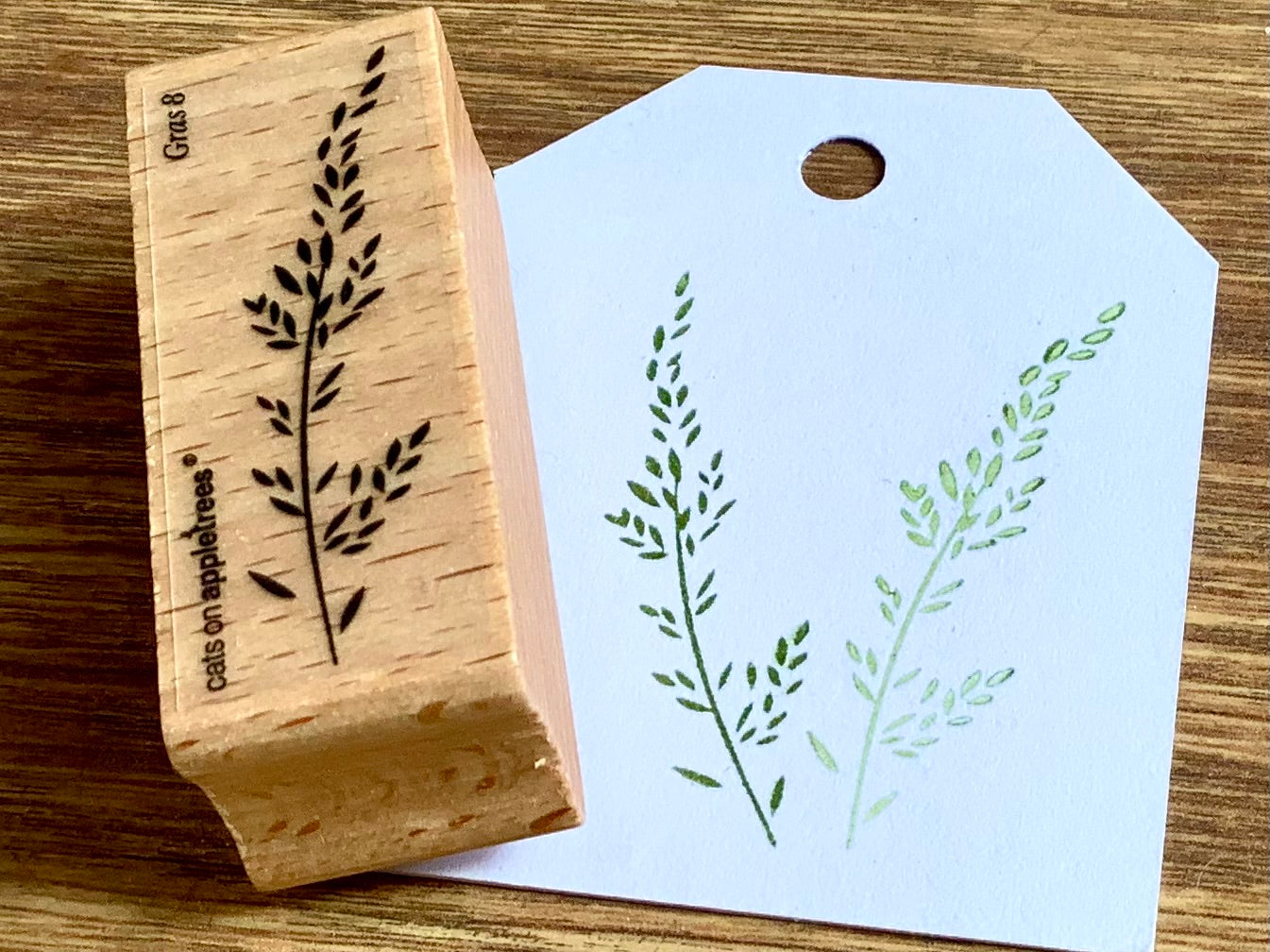 Holzstempel mit Motiv Gräser
