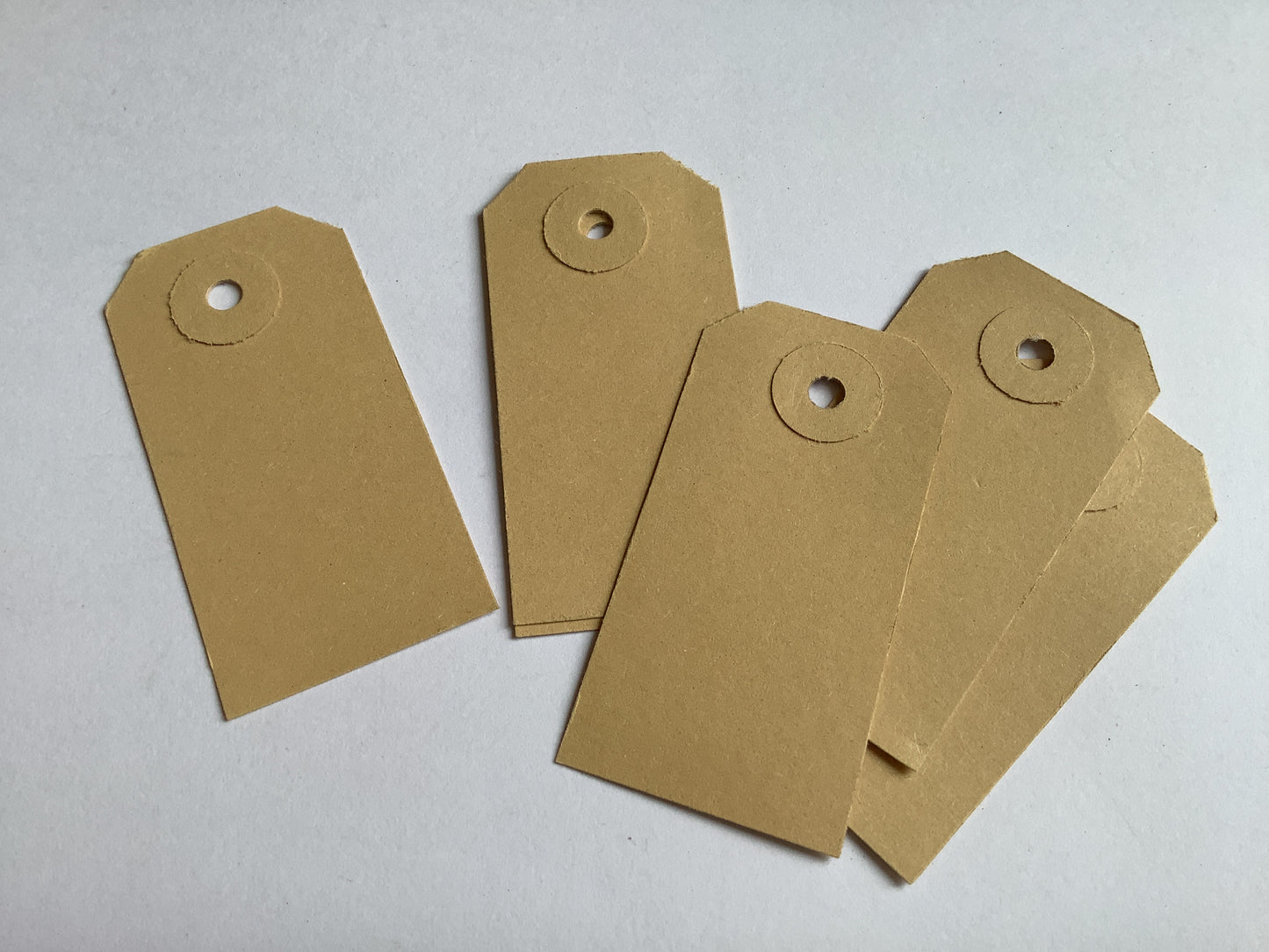 Hängeetiketten Papier braun 7x3,5cm
