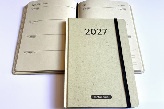 kalender A5 Wochenplaner matabooks graspapier