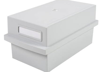 Karteikasten A7 Karteibox Recyclingplastik lichtgrau°
