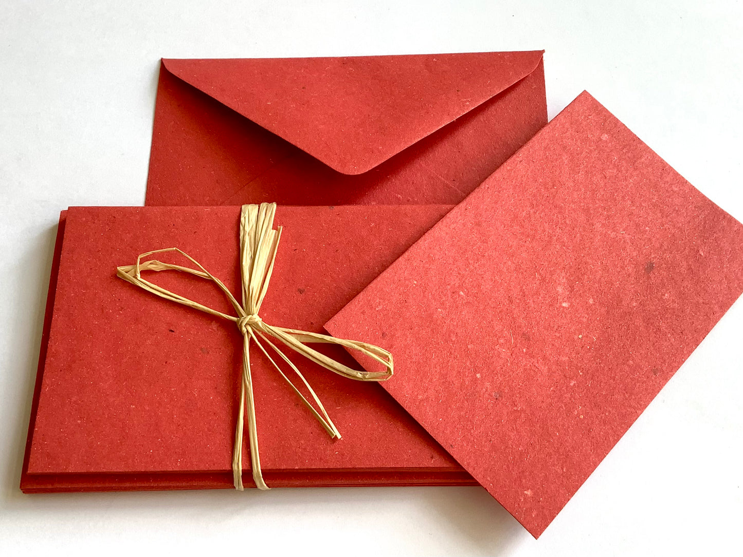 10 Minikarten und passende Umschläge in rot