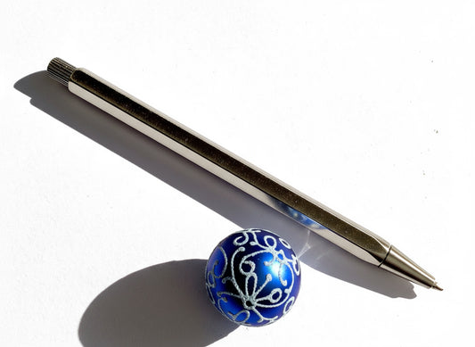 Kugelschreiber Octàgon Design silber