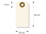 Geschenkanhänger Hängeetiketten Papier-tags Öse 4x8