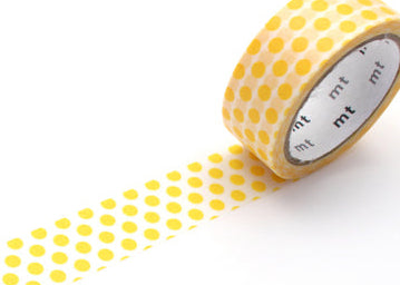 Washi tape mt dot dandelion gelb 5m 15mm