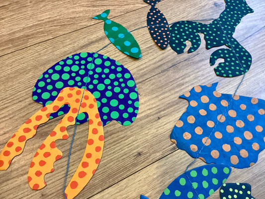 Papier-Mobile Meer Zanzibar Lamalí