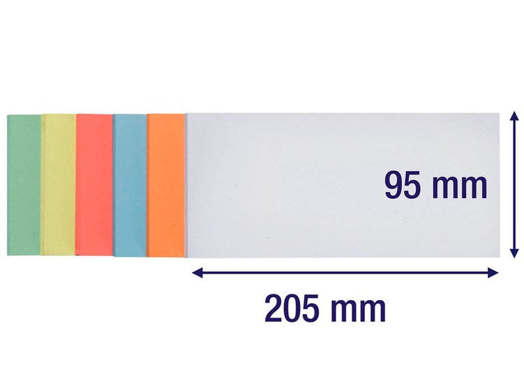 Moderationskarten 10x20cm 250Bl. 6 Farben - Polly Paper - Umweltfreundliche Schreibwaren