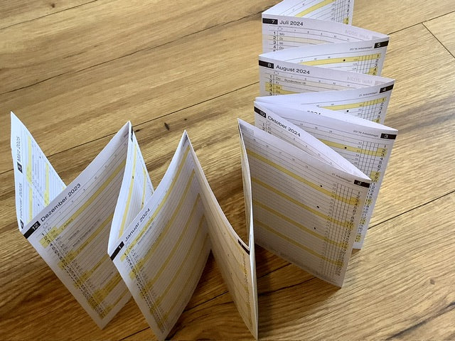 Monatsplaner d 15 Kalendereinlage mini Leporello 2026