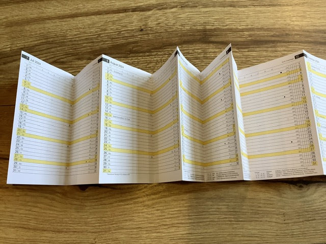 Monatsplaner d 15 Kalendereinlage mini Leporello 2026