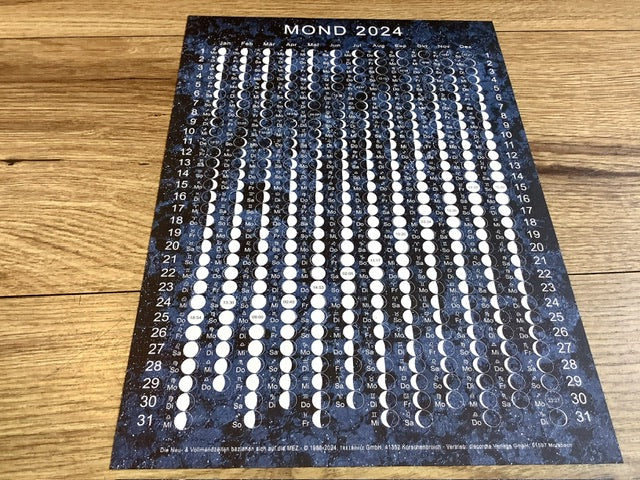 Mondkalender A4 Recycling 2025